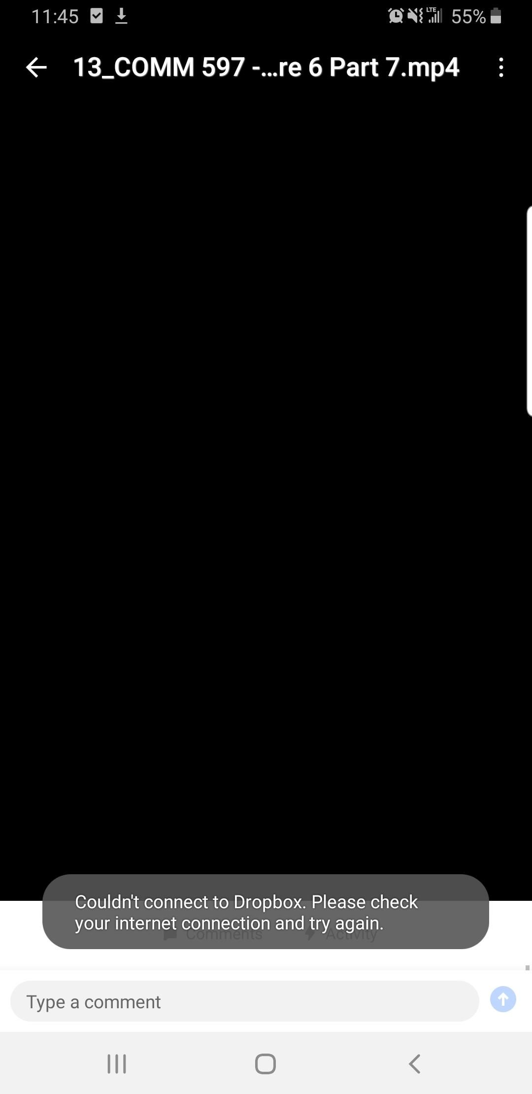 "Can't Connect...check your internet connection" Android error ...