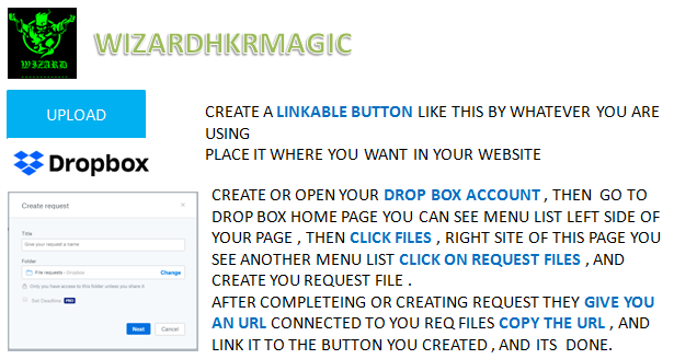 Embedding upload link in HTML - Dropbox Community