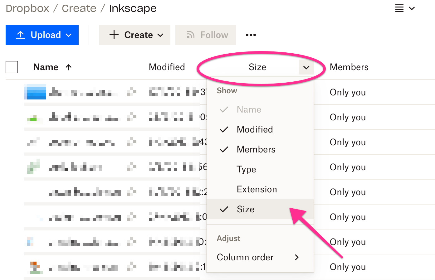 How can I check the size of each single folder or few files together ...