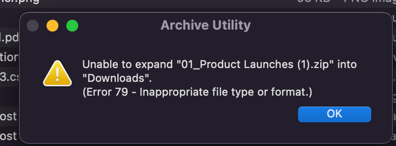 Zip file gives me an error when I'm trying to download. - Dropbox Community
