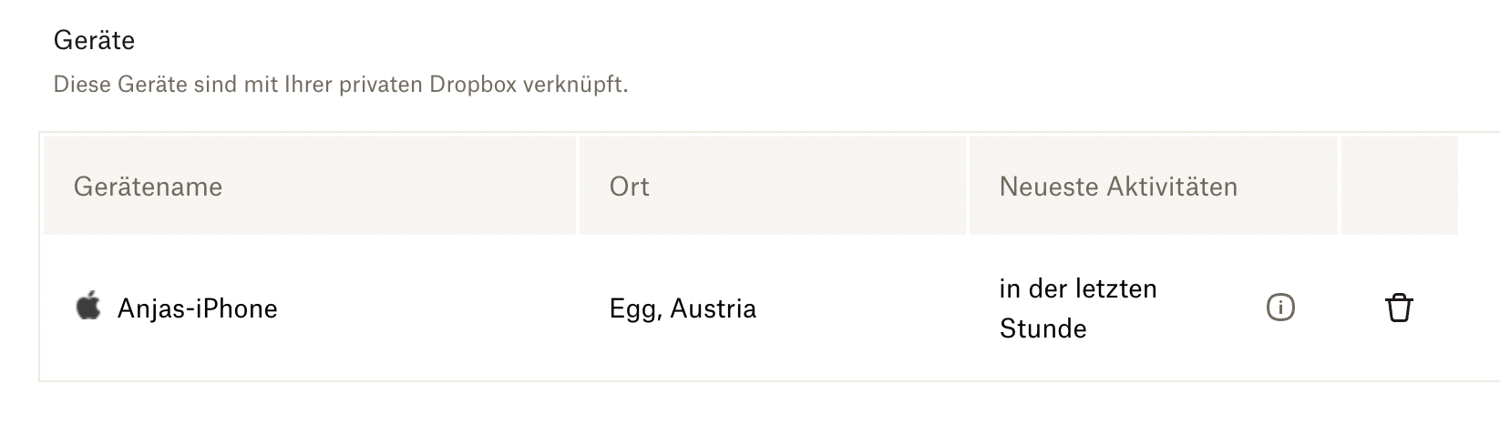 My account settings show one of my connected devices with an incorrect ...