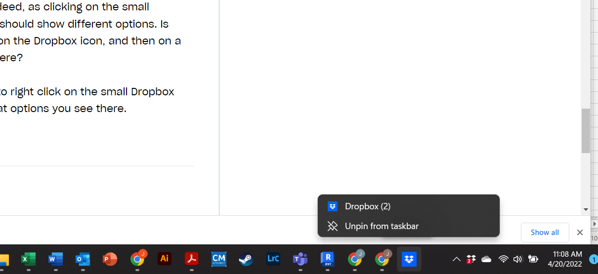 How to Change Location of Local Dropbox Folder, Win11 Home. - Dropbox ...