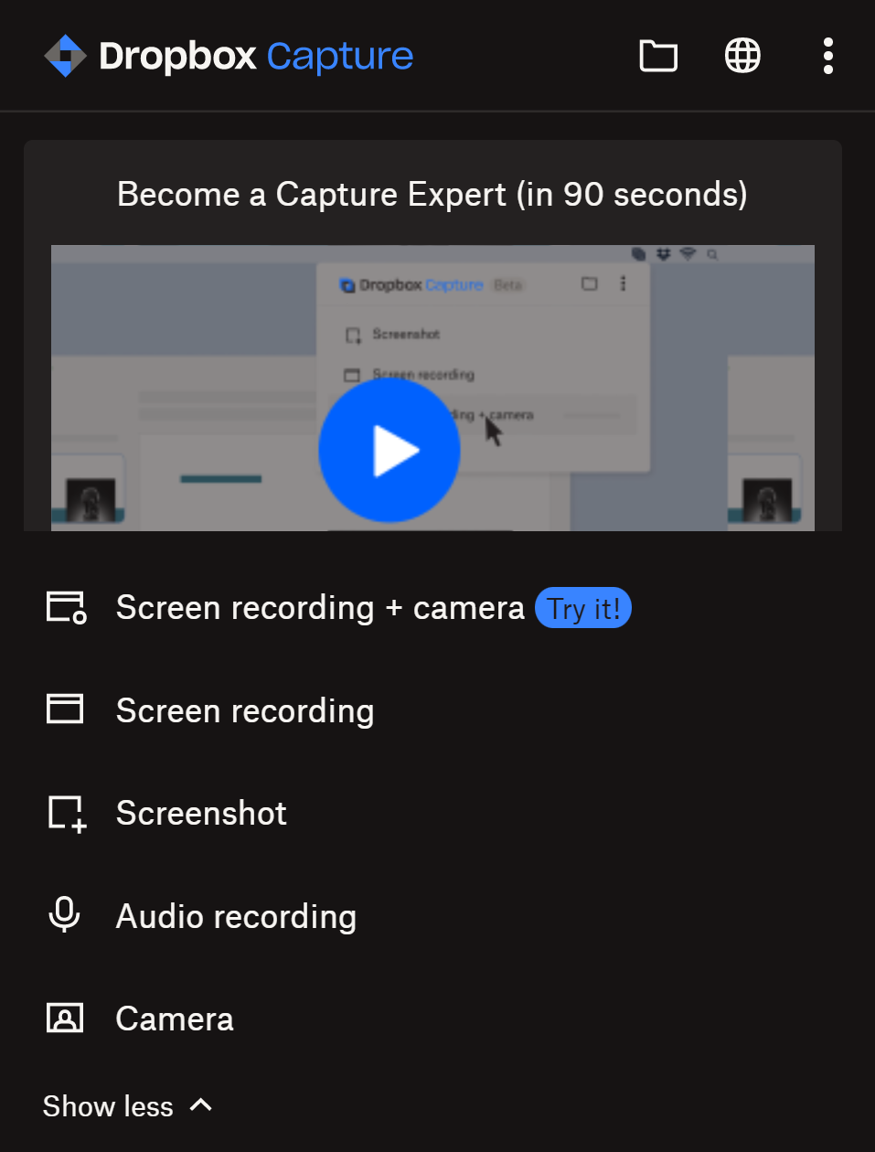 GIF option in Capture not showing - Dropbox Community