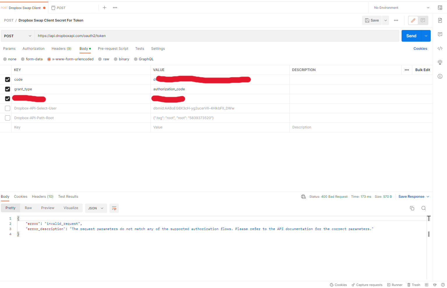 Issue Generating Refresh Token with OAuth Code Flow - Dropbox Community