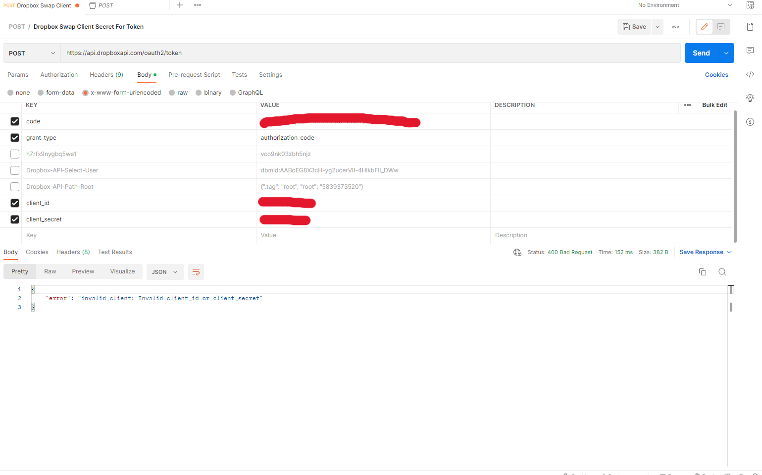 Issue Generating Refresh Token with OAuth Code Flow - Dropbox Community