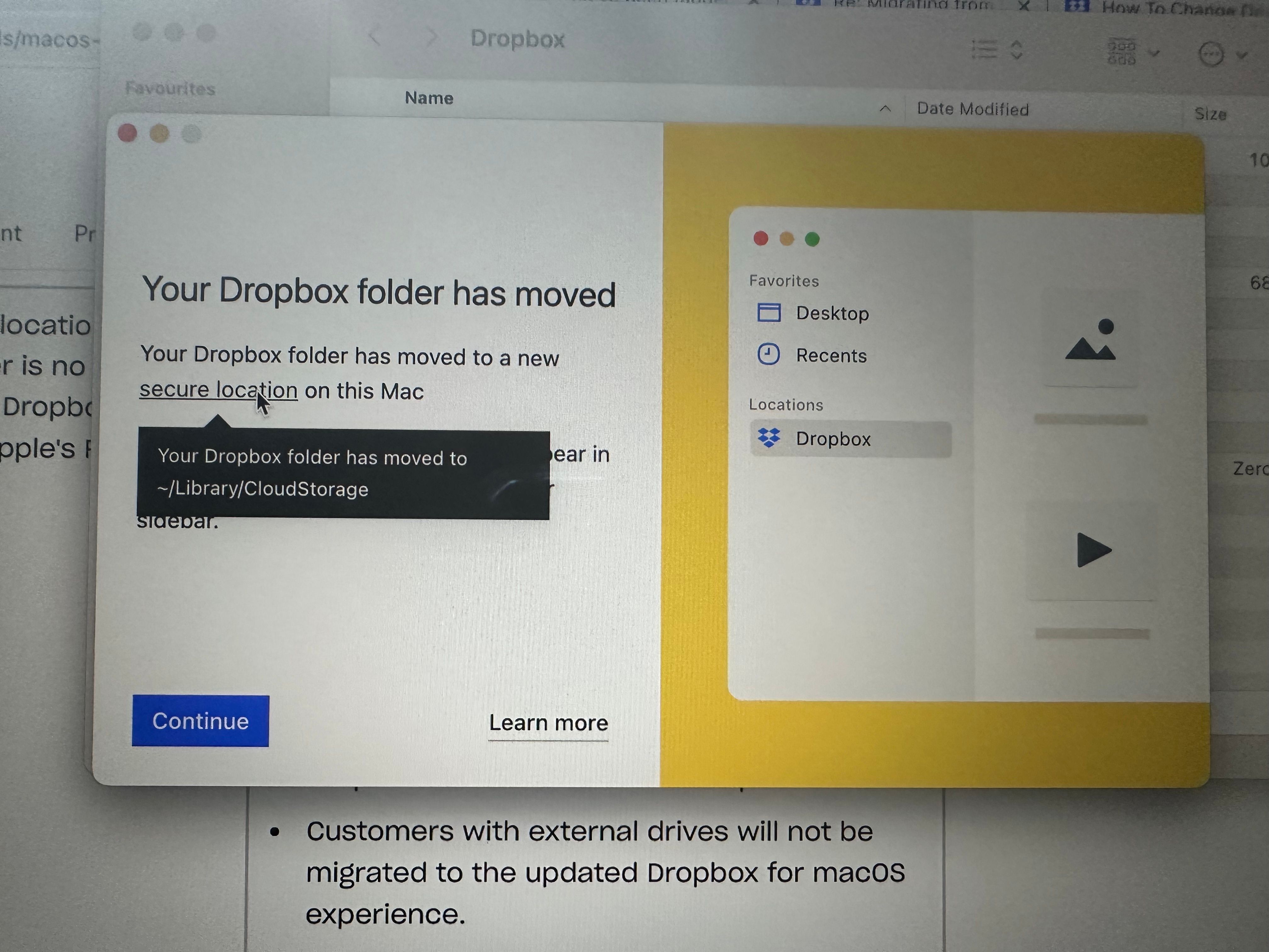 Migrating from Mac to Mac using Migration Tool - Dropbox Community