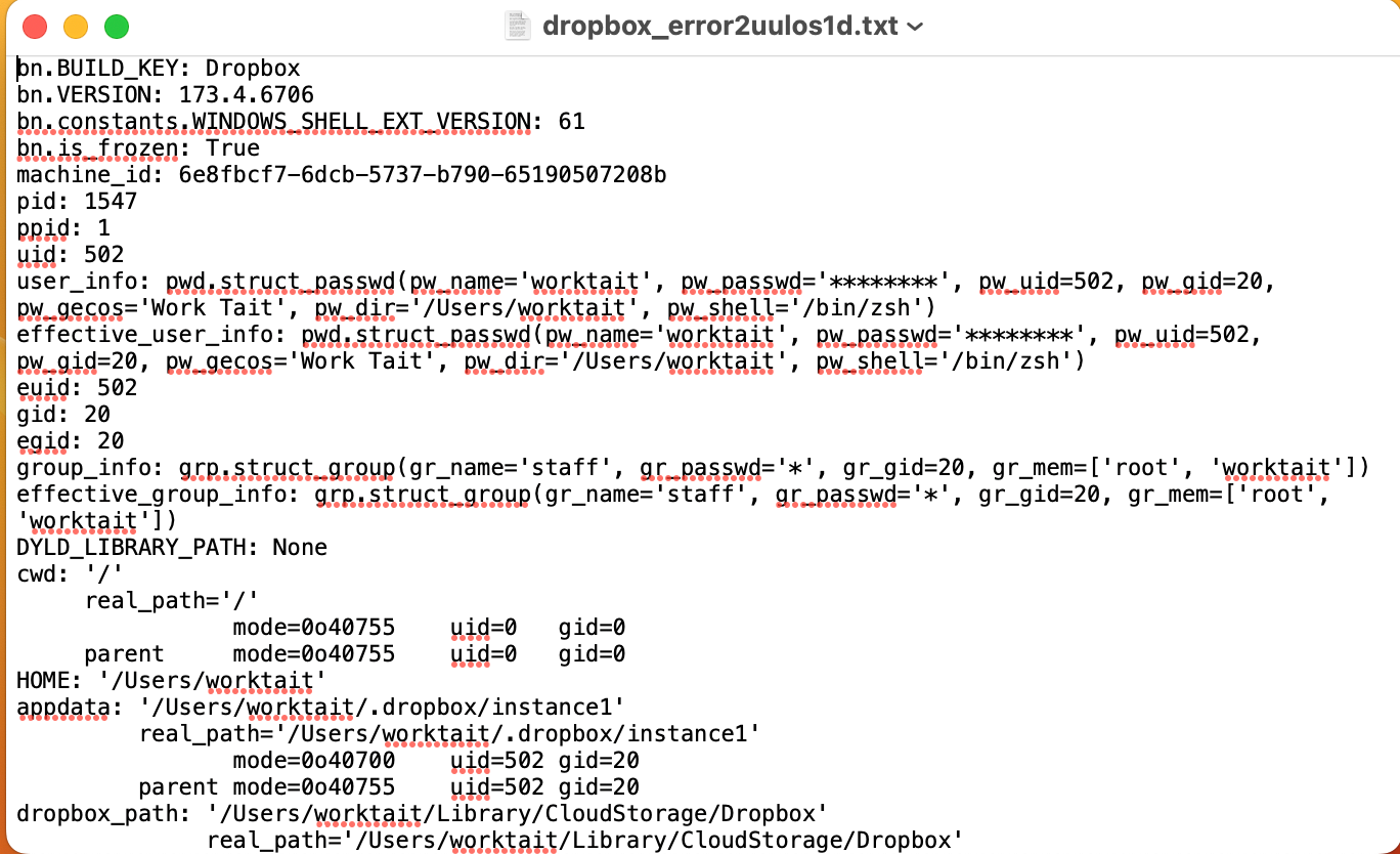 error message after installation of the Dropbox desktop app - Dropbox ...