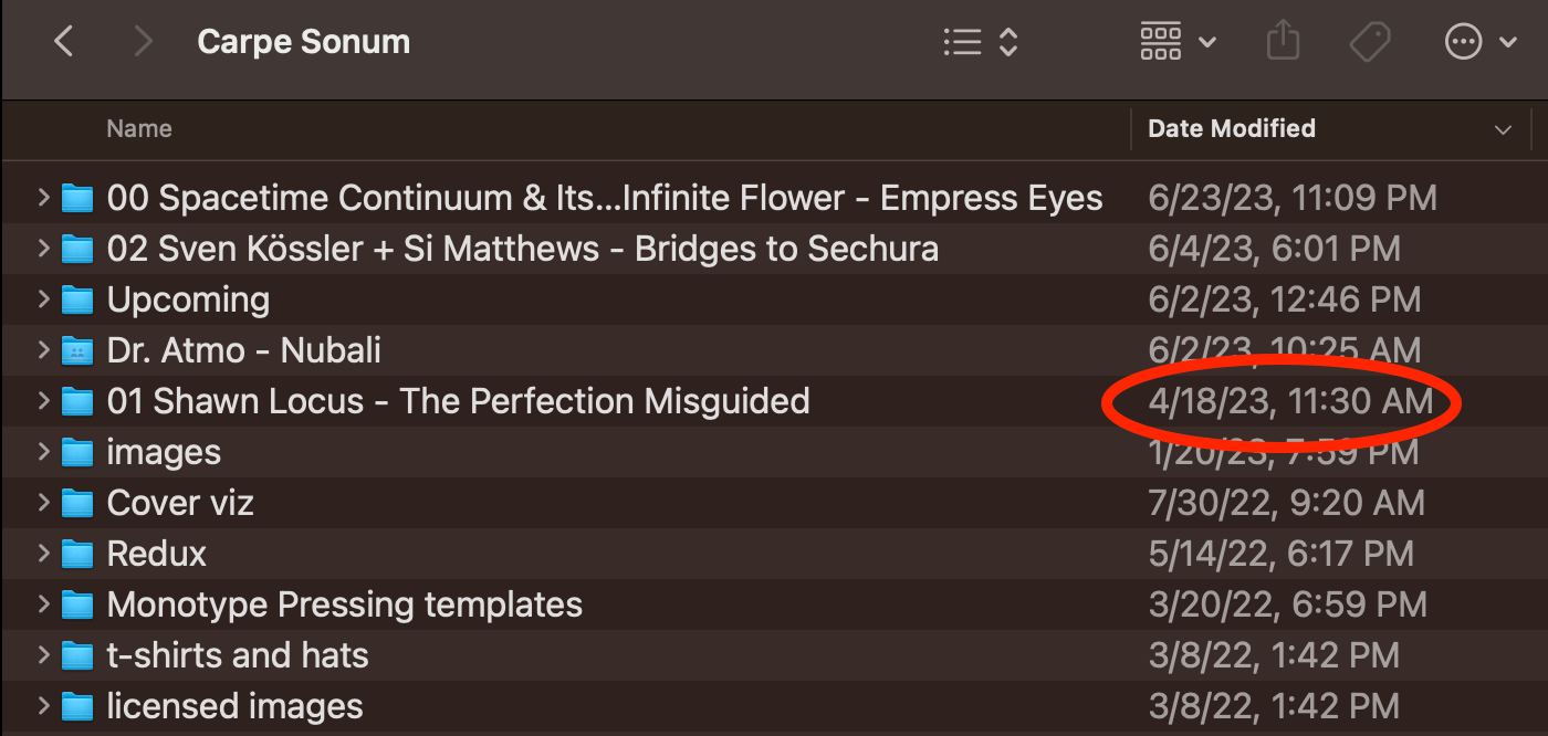 Recently added files do not show up as recent (but are visible when I ...