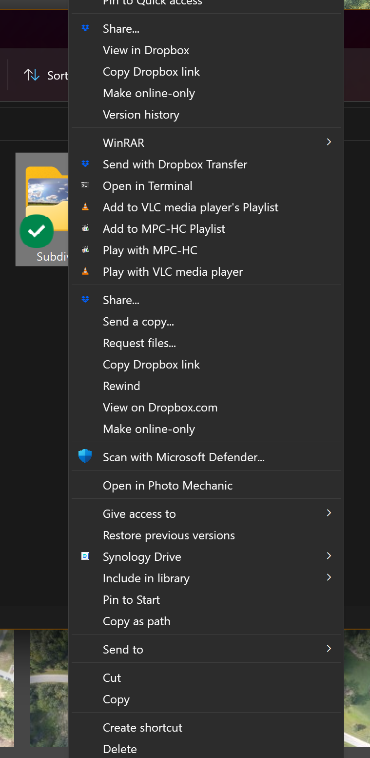 Duplicate Dropbox Options in Context (Right Click) Menu - Windows 11 ...