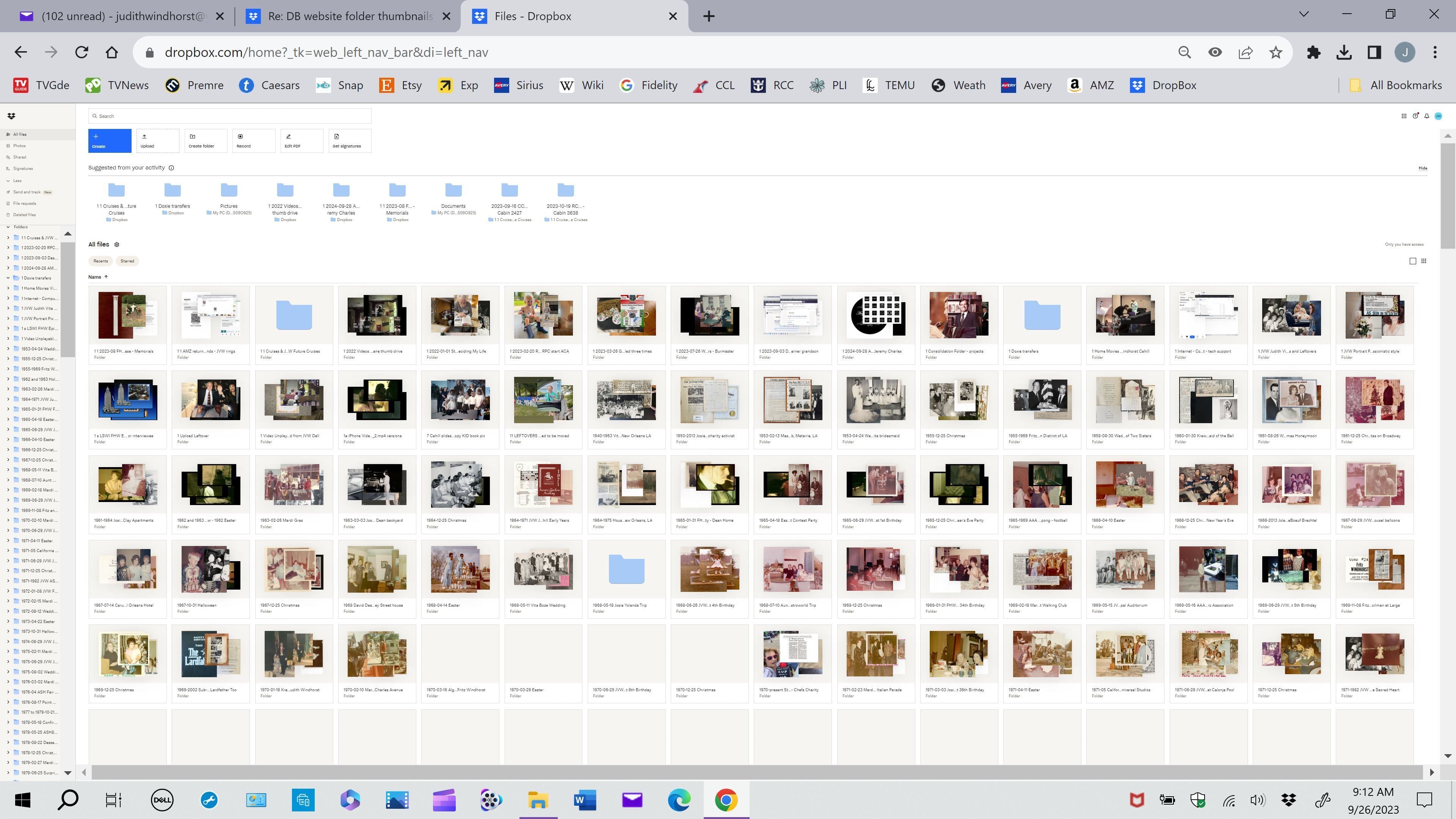 DB website folder thumbnails - plain blue please - no photo collages ...
