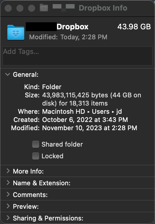 Local storage decreasing when I set folders to online-only - Dropbox ...