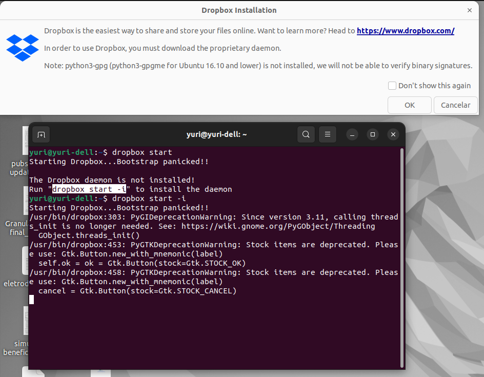 Problem in Ubuntu 22.04.3 LTS - Dropbox stopped working - Dropbox Community
