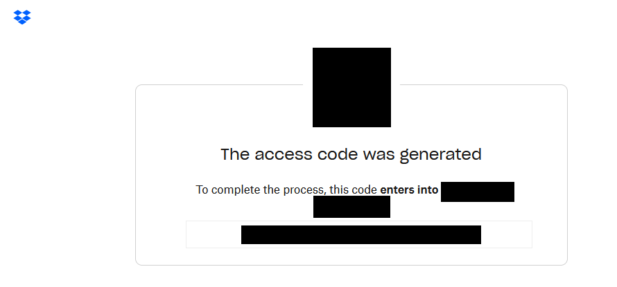 Access Code format/configuration - Dropbox Community