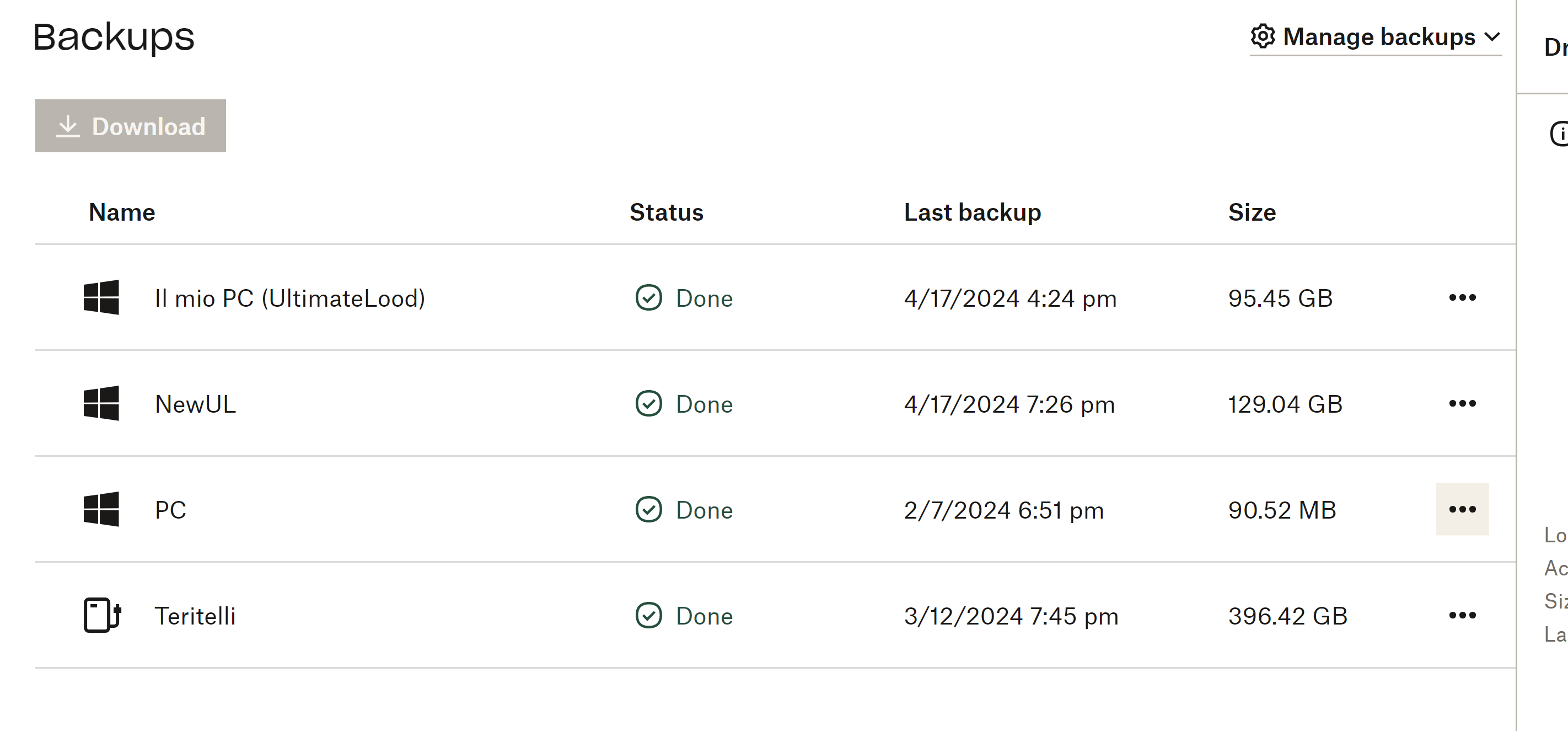 Why can I only see some Dropbox backup folders on the desktop app ...
