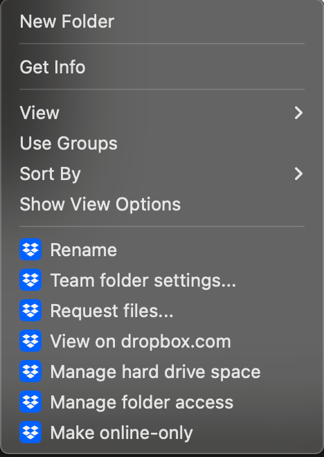 I can’t create new folders or move existing ones from my root Dropbox ...