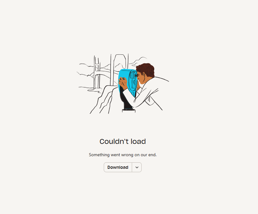 "Couldn't Load" error when accessing a file through a shared link ...