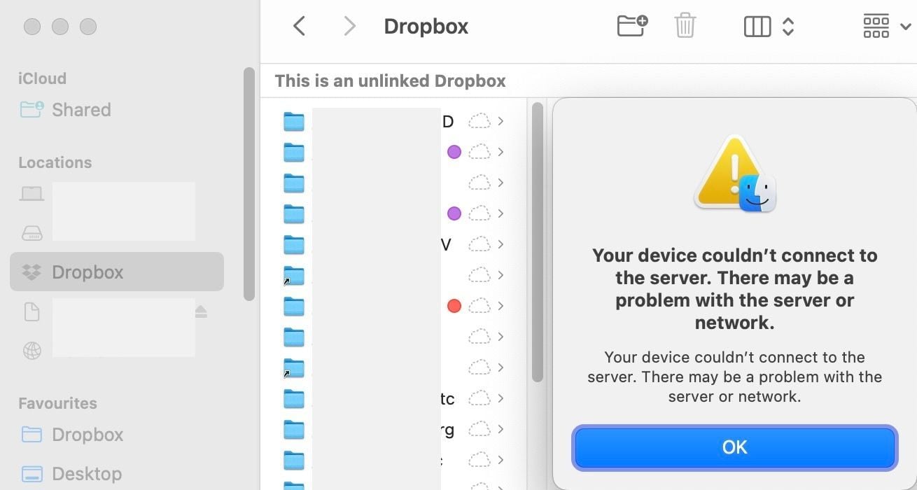 Unlinked Dropbox folder after restoring mac OS from Time Machine ...