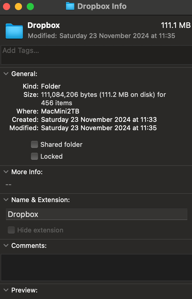 Dropbox application not syncing with macOS Sequoia (mac mini pro ...