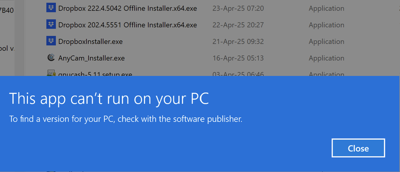 "Installation failed. The Dropbox installation failed to start" error ...