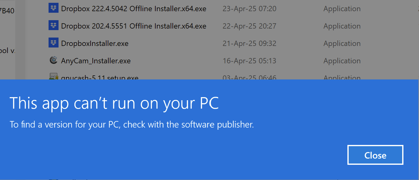 "Installation failed. The Dropbox installation failed to start" error ...