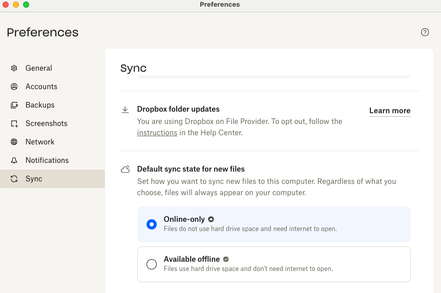 Stop selective sync from auto syncing newly added files by default ...