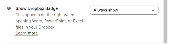 Dropbox Badge doesn't always work with my Microsoft files. - Dropbox ...