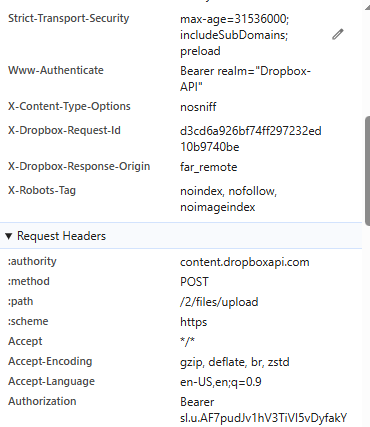 Using javascript to upload file to Dropbox - Dropbox Community