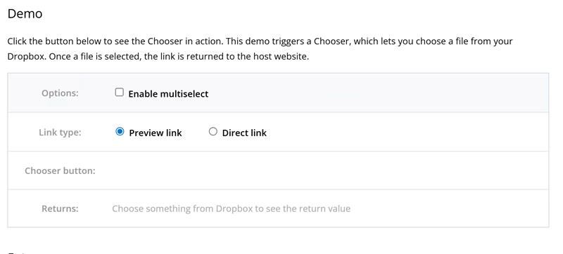 I can't access the Chooser method to integrate Dropbox - Dropbox Community