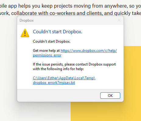 Error 404 Dropbox I need to re-link to an existing Dropbox folder when reinstalling the ...