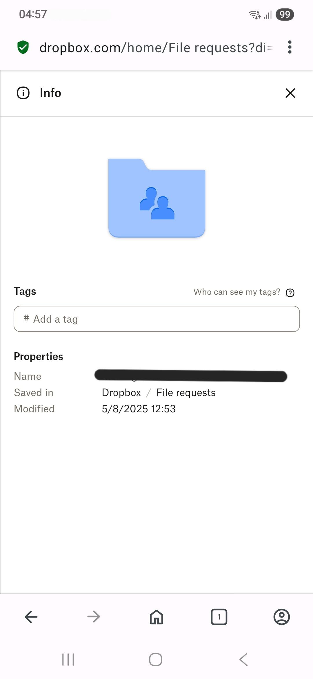 I can't edit the description of existing file requests, or create new ...