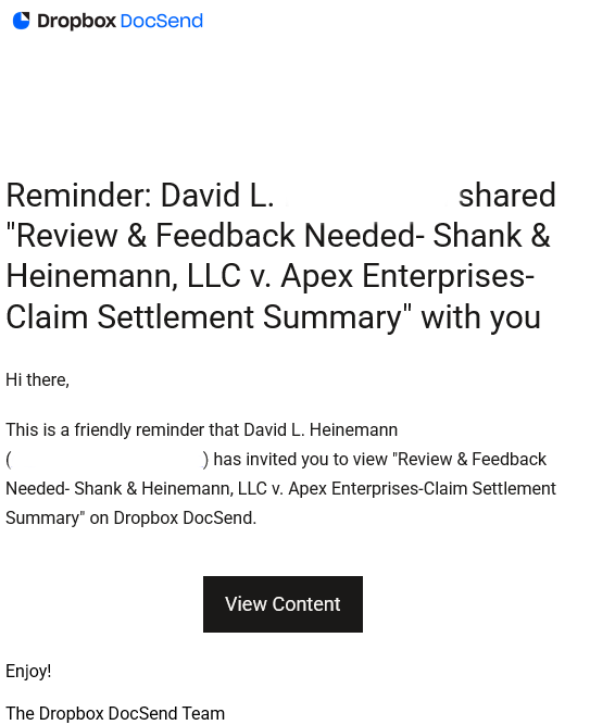 DocSend being used to impersonate me for phishing - Dropbox Community