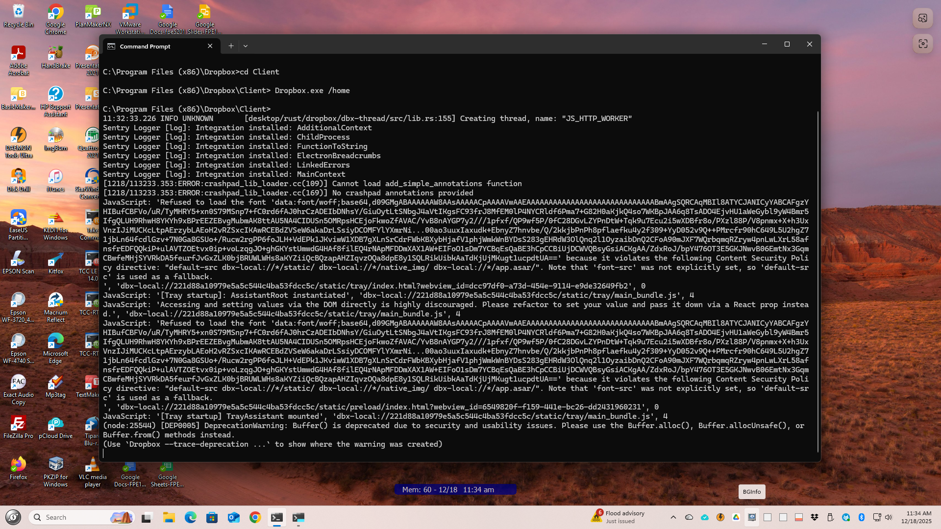 Issue starting the Dropbox desktop app from a bat file on Win 11 ...