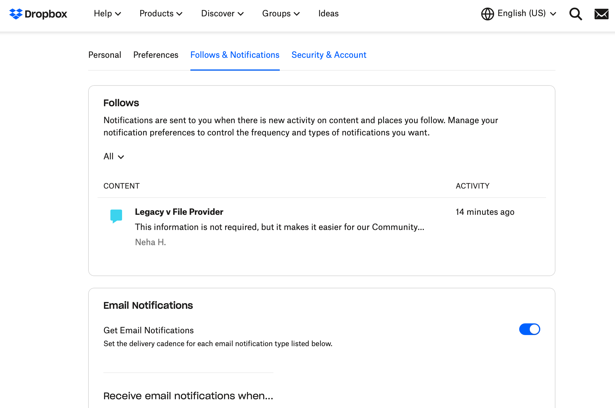 What are the differences between the legacy version of the Dropbox app ...