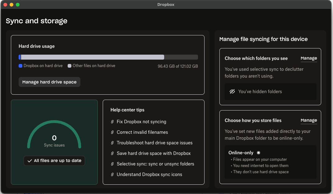 The Dropbox context menu isn't working on my Mac. - Dropbox Community