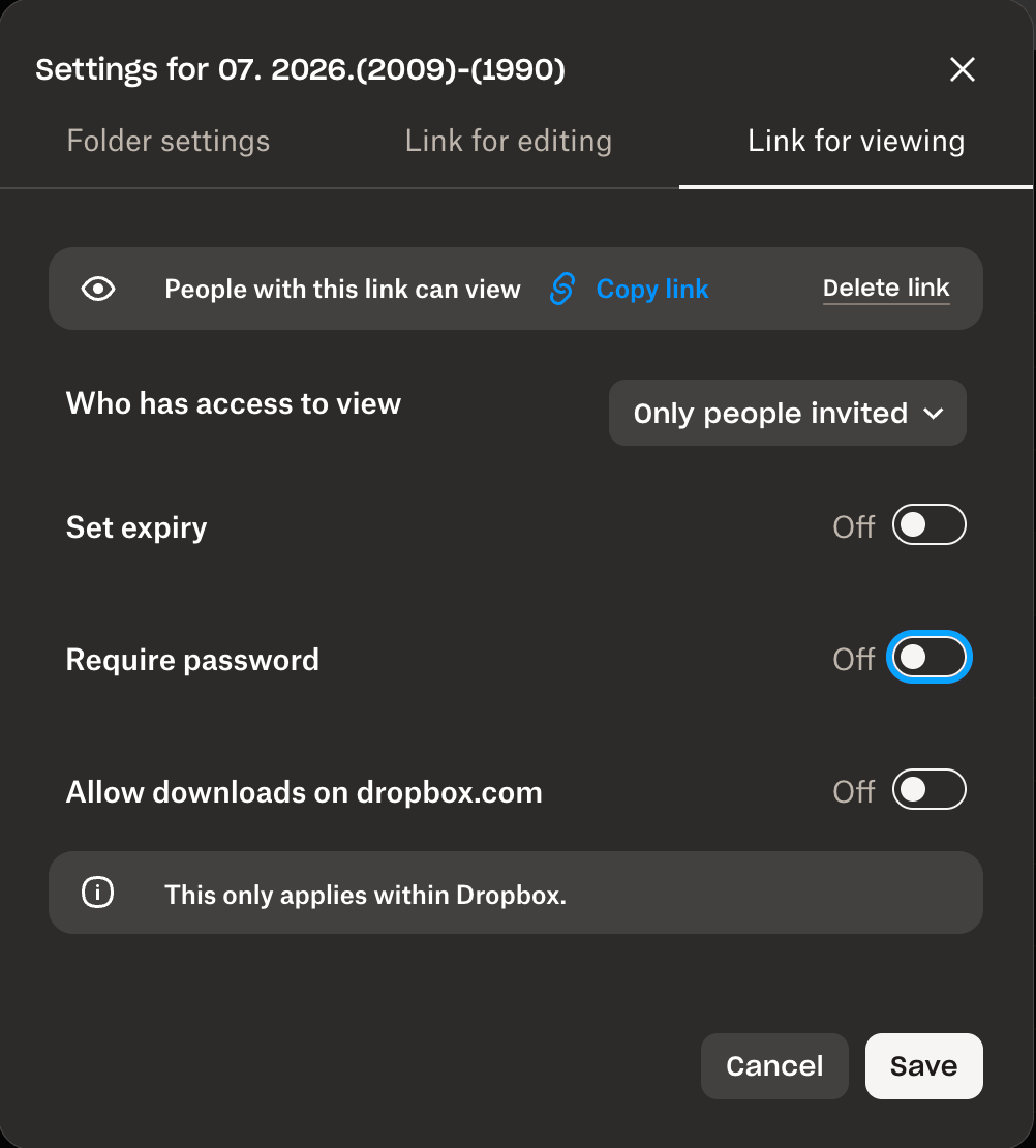 How can I invite people to view a shared link? - Dropbox Community