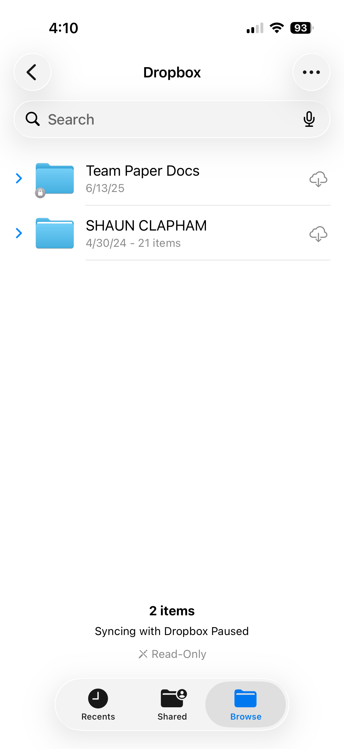 I'm trying to add Dropbox as a location in Files app, but it says ...