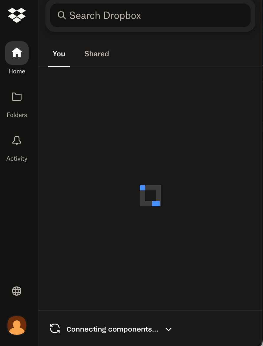 My Dropbox app on macOS is stuck on 