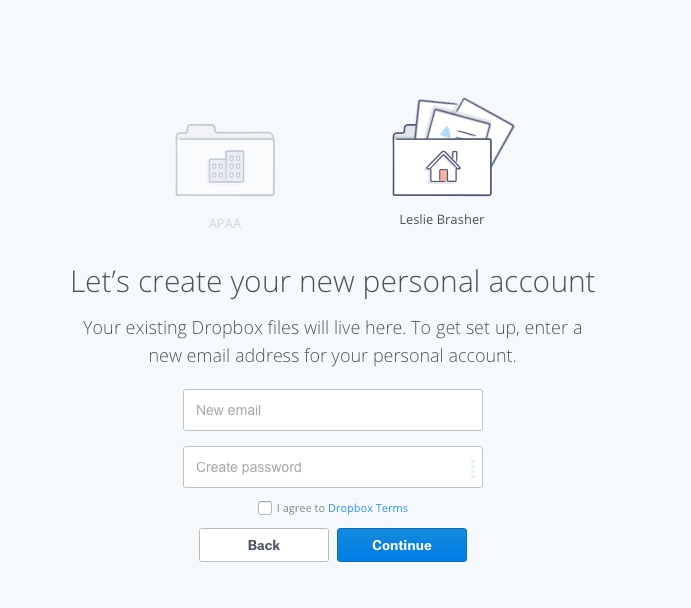 when trying to accept an invitation to a shared folder, dropbox wants ...