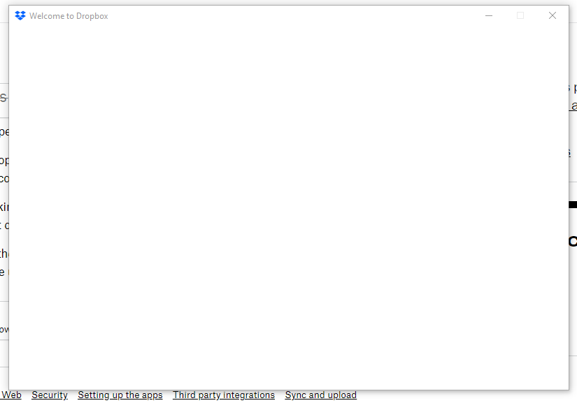 Desktop application is blank when opened - Dropbox Community