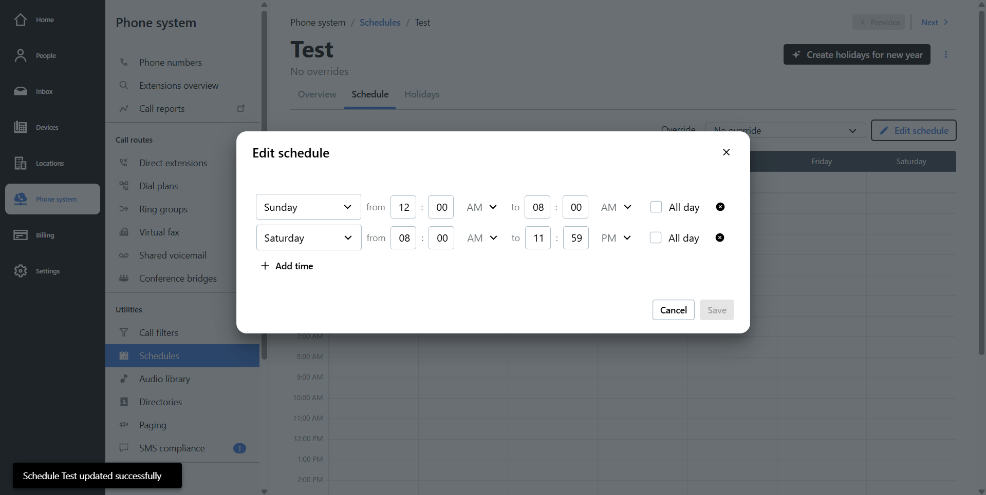 Bug: Visual schedule editor does not display schedule - The GoTo Community